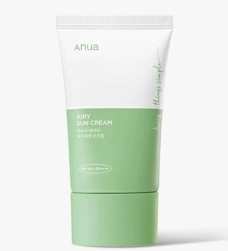 ضد آفتاب تسکین دهنده Airy Sun Cream SPF50 آنوا حجم ۵۰ میل