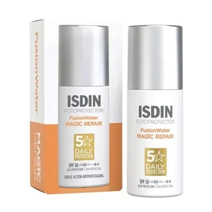 ضد آفتاب بی رنگ ترمیم کننده فیوژن واتر مجیک SPF50 مدل Repair