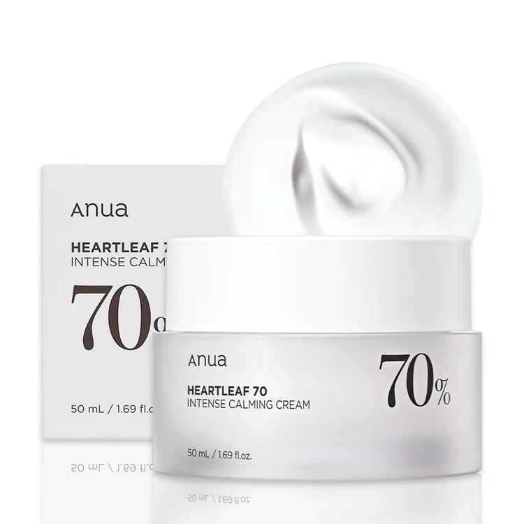 کرم مرطوب کننده و تسکین دهنده HeartLeaf 70% آنوا حجم 50 میل