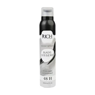 اسپری بدن مردانه ریچ بونومیا مدل Blacks Leegend حجم 200 میلی لیتر