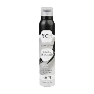 اسپری بدن مردانه ریچ بونومیا مدل Blacks Leegend حجم 200 میلی لیتر