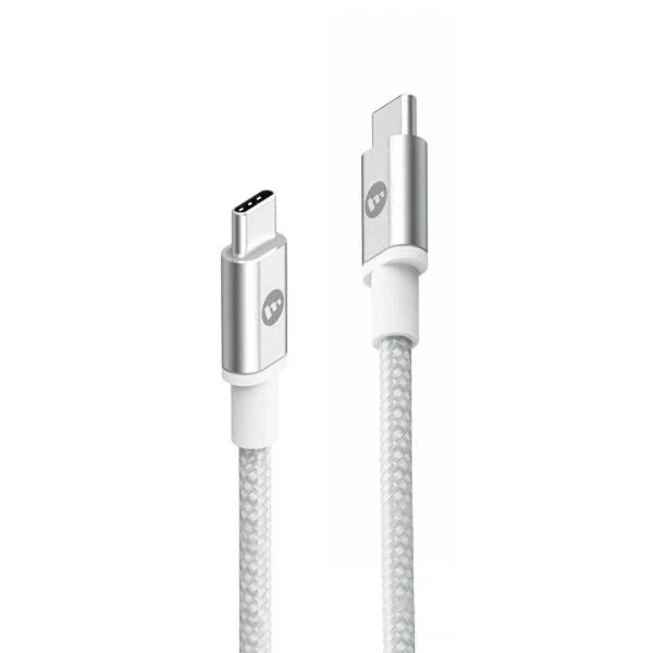 کابل 2متری شارژ دوسر تایپ سی موفی MOPHIE USB-C TO USB-C 60W-سفید